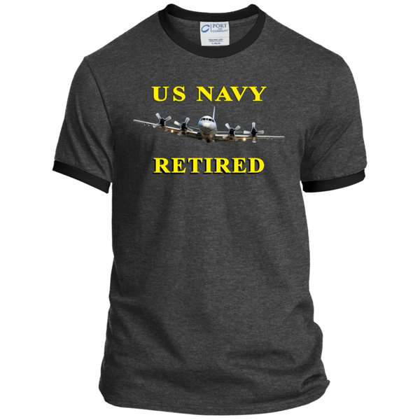 Navy Retired 1 Ringer Tee