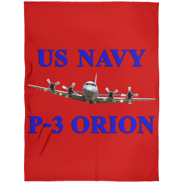 US Navy P-3 1 Blanket - Arctic Fleece Blanket 60x80