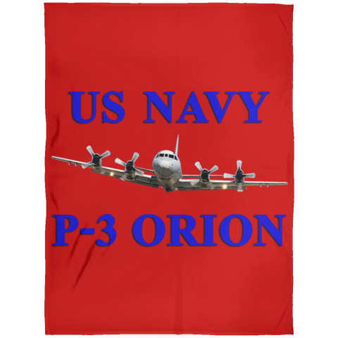 US Navy P-3 1 Blanket - Arctic Fleece Blanket 60x80