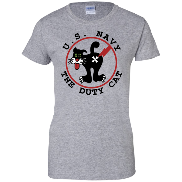 Duty Cat 4 Ladies Custom Cotton T-Shirt