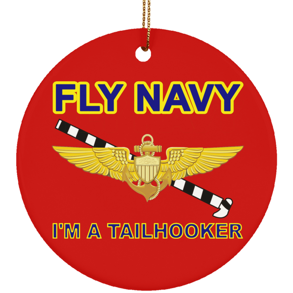 Fly Navy Tailhooker Ornament - Circle