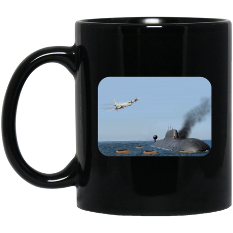 Abandon Ship Black Mug - 11oz