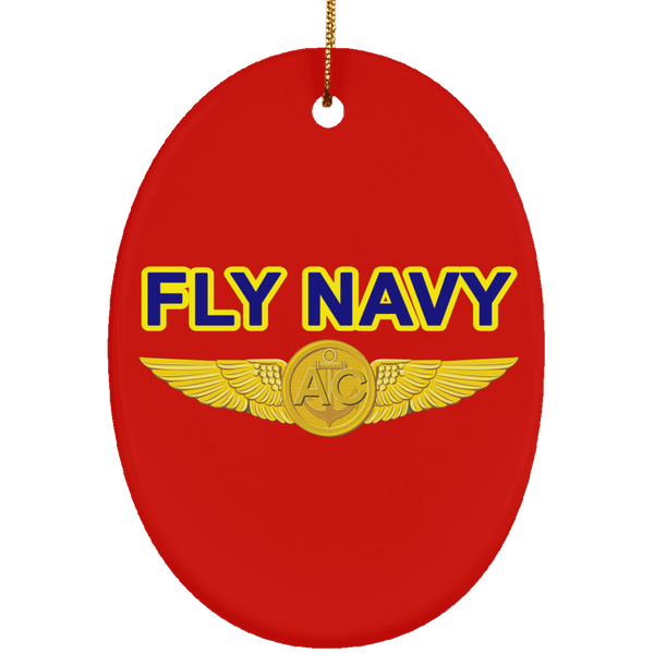 Fly Navy Aircrew Ornament - Oval