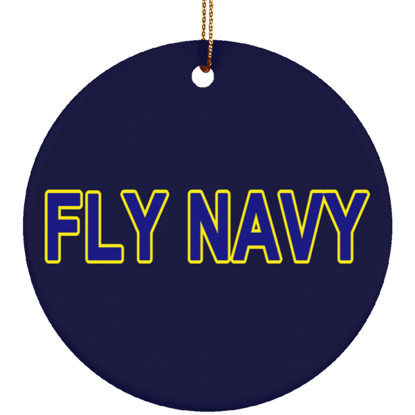 Fly Navy 2 Ornament - Circle