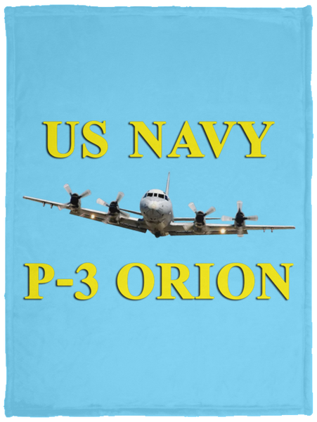 US Navy P-3 3 Blanket - Cozy Plush Fleece Blanket - 30x40