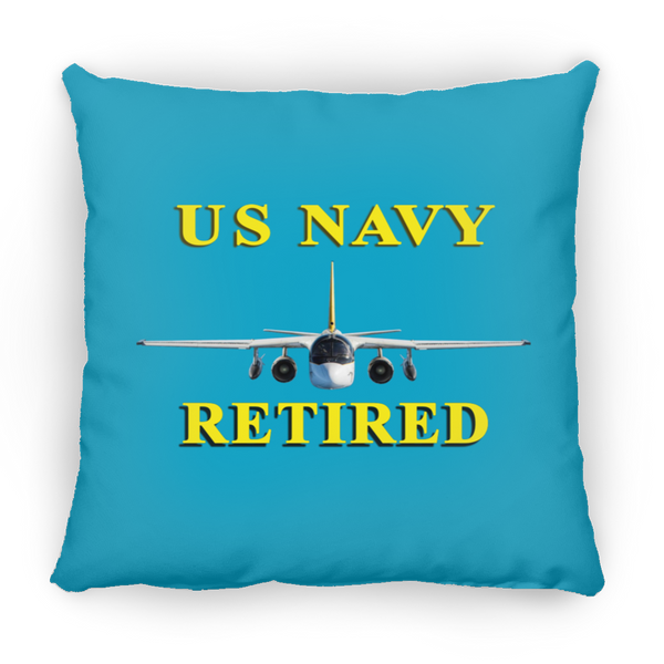 Navy Retired 2 Pillow - Square - 16x16