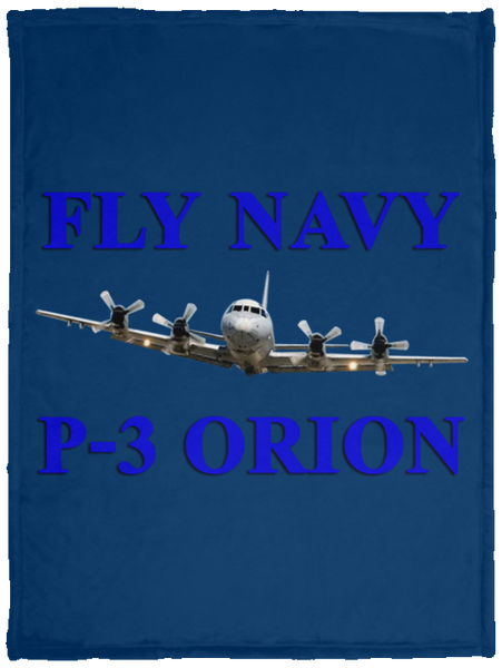 Fly Navy P-3 1 Blanket - Cozy Plush Fleece Blanket - 30x40