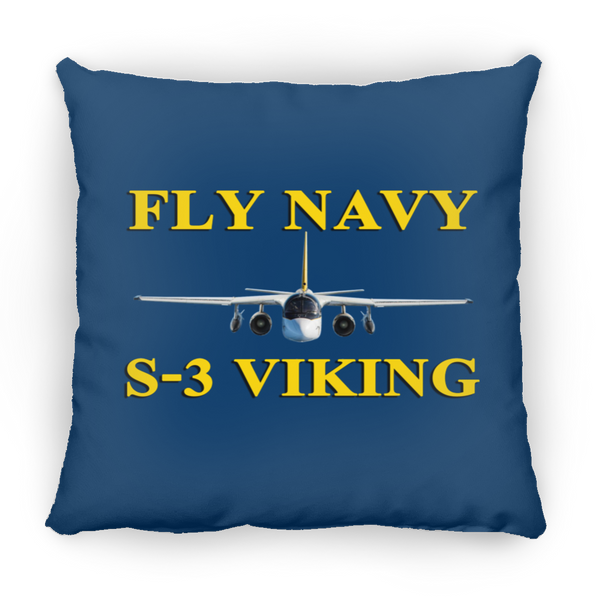 Fly Navy S-3 3 Pillow - Square - 16x16