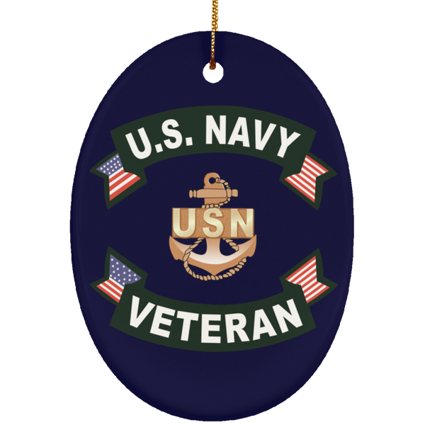 Navy Veteran 1 Ornament - Oval