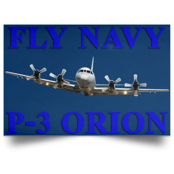 Fly Navy P-3 1 Poster - Landscape