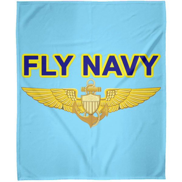 Fly Navy Aviator Blanket - Arctic Fleece Blanket 50x60