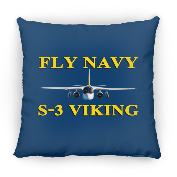 Fly Navy S-3 3 Pillow - Square - 14x14