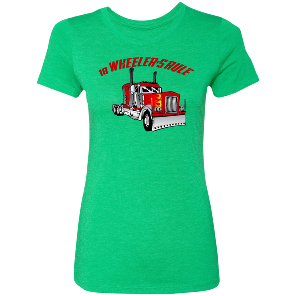 Trucker 18 Wheeler 1 Ladies' Triblend T-Shirt