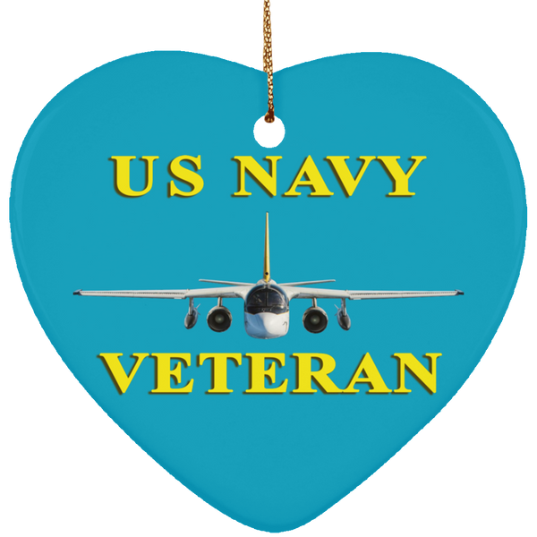 Navy Vet 3 Ornament - Heart