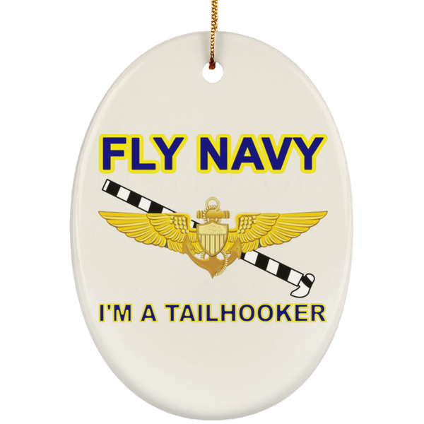 Fly Navy Tailhooker Ornament - Oval