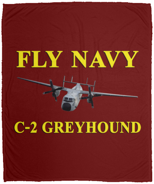 Fly Navy C-2 3 Blanket - Cozy Plush Fleece Blanket - 50x60