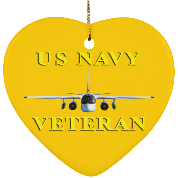 Navy Vet 3 Ornament - Heart