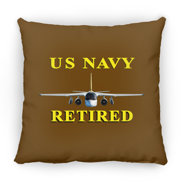 Navy Retired 2 Pillow - Square - 14x14