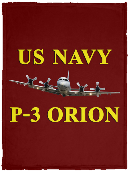 US Navy P-3 3 Blanket - Cozy Plush Fleece Blanket - 30x40