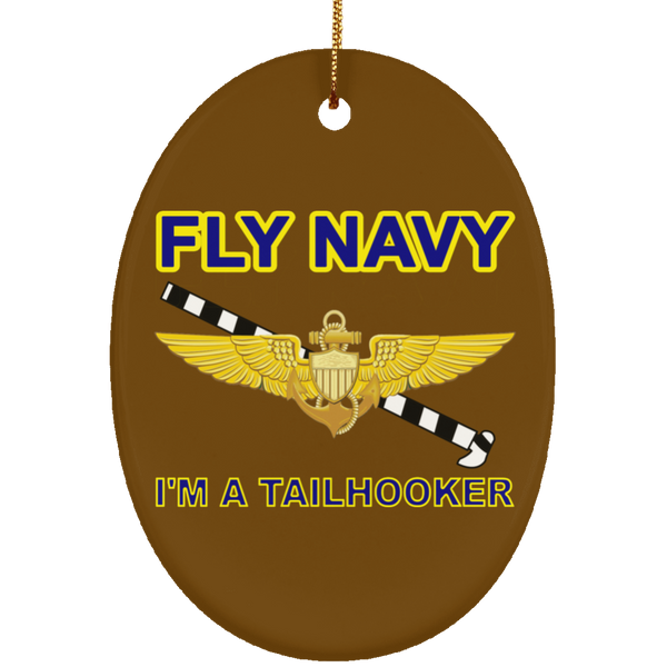 Fly Navy Tailhooker Ornament - Oval