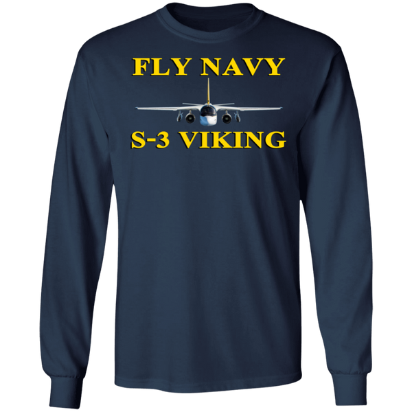 Fly Navy S-3 3 LS Ultra Cotton T-Shirt