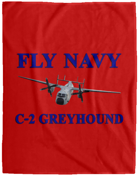 Fly Navy C-2 1 Blanket - Cozy Plush Fleece Blanket - 60x80