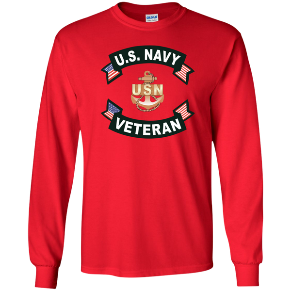 Navy Veteran 1 LS Ultra Cotton Tshirt