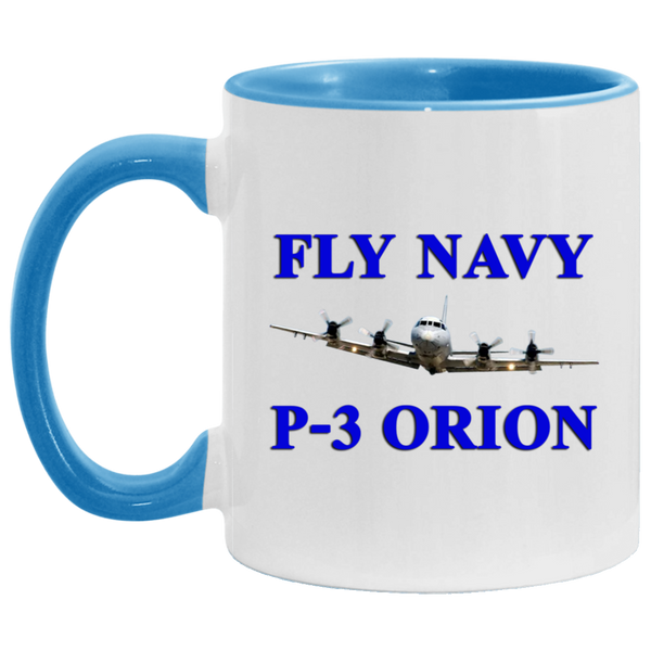 Fly Navy P-3 1 Accent Mug - 11oz