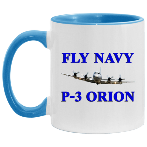 Fly Navy P-3 1 Accent Mug - 11oz