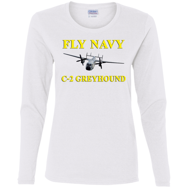 Fly Navy C-2 3 Ladies' Cotton LS T-Shirt