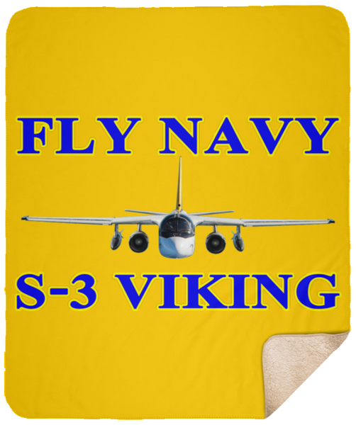 Fly Navy S-3 1 Blanket - Fleece Sherpa Large