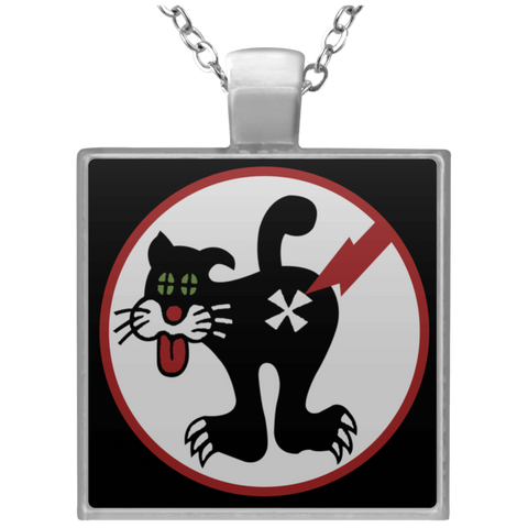 Duty Cat 1 Necklace - Square