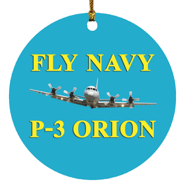 Fly Navy P-3 3 Ornament - Circle