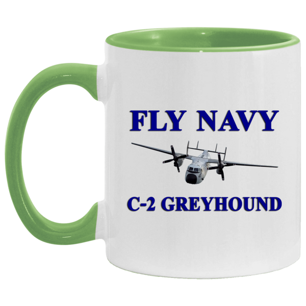 Fly Navy C-2 1 Accent Mug - 11oz