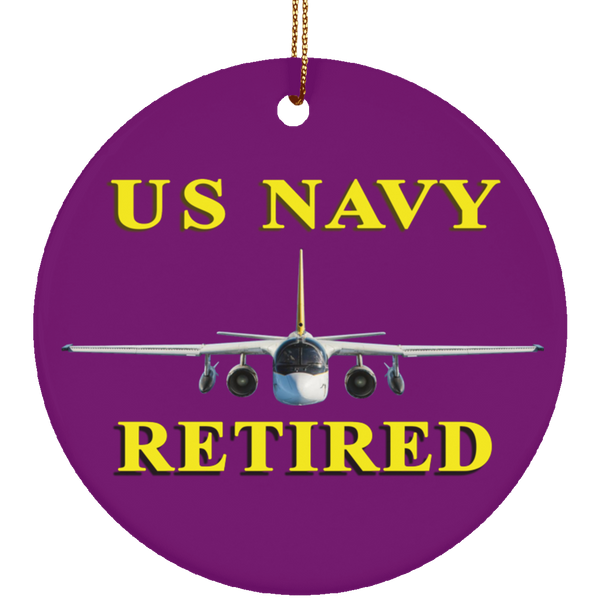 Navy Retired 2 Ornament - Circle