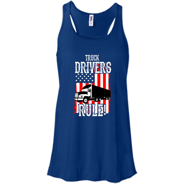 Truck Drivers Rule Flowy Racerback Tank