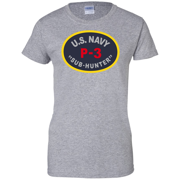 P-3 Sub Hunter 1 Ladies Custom Cotton T-Shirt