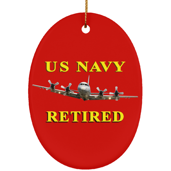 Navy Retired 1 Ornament - Oval