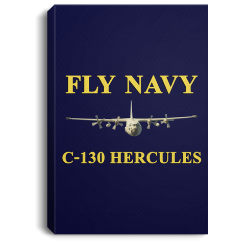 Fly Navy C-130 3 Canvas -  Portrait .75in Frame
