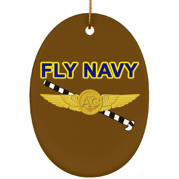 Fly Navy Tailhook 2 Ornament - Oval