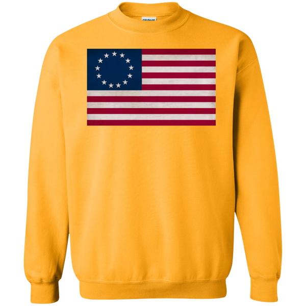 Betsy Ross Flag Crewneck Pullover Sweatshirt