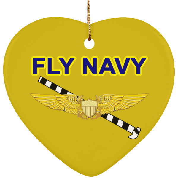 Fly Navy Tailhook 3 Ornament - Heart