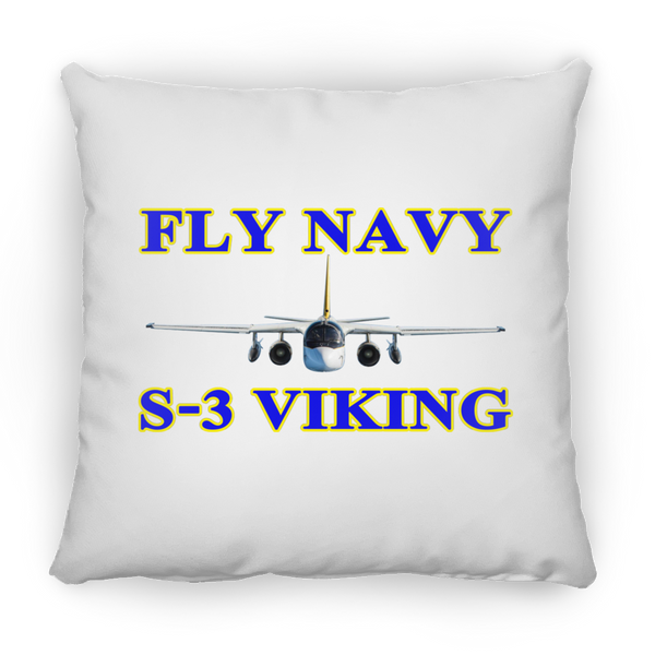 Fly Navy S-3 1 Pillow - Square - 14x14