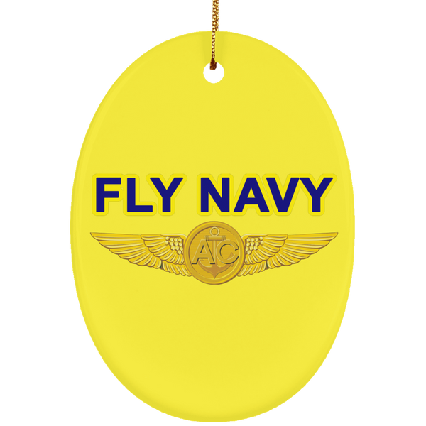 Fly Navy Aircrew Ornament - Oval