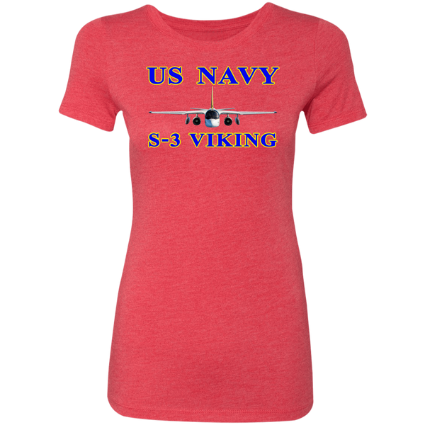 US Navy S-3 1 Ladies' Triblend T-Shirt