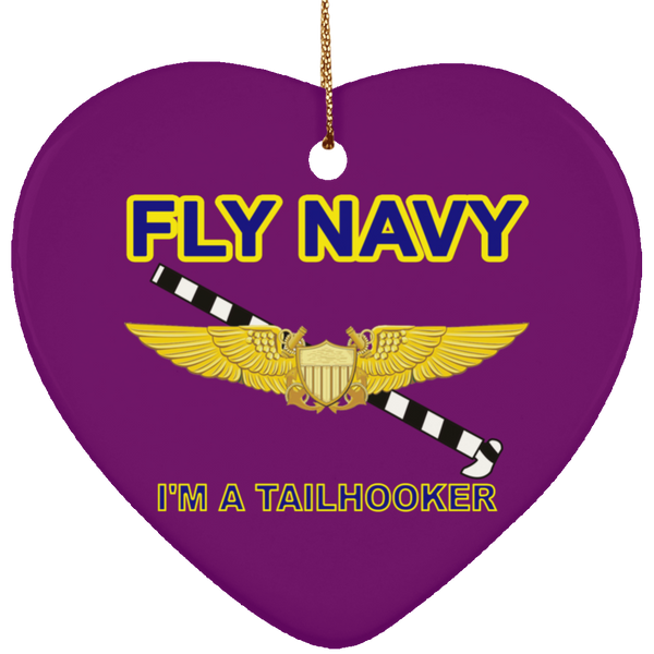 Fly Navy Tailhooker 3 Ornament - Heart