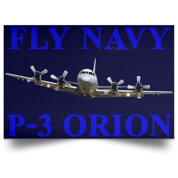 Fly Navy P-3 1 Poster - Landscape