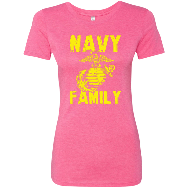 Navy Family Semper Fi 1 Next Level Ladies' Triblend T-Shirt