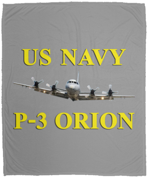 US Navy P-3 3 Blanket - Cozy Plush Fleece Blanket - 50x60