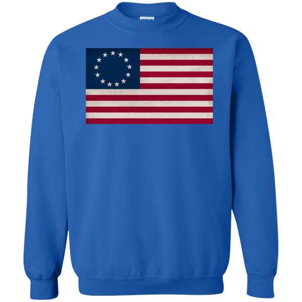 Betsy Ross Flag Crewneck Pullover Sweatshirt